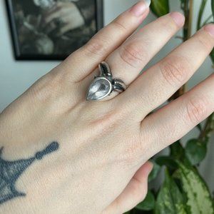 BloodMilk Ghost Rose Quartz Nyx's Diadem Part II Ring
